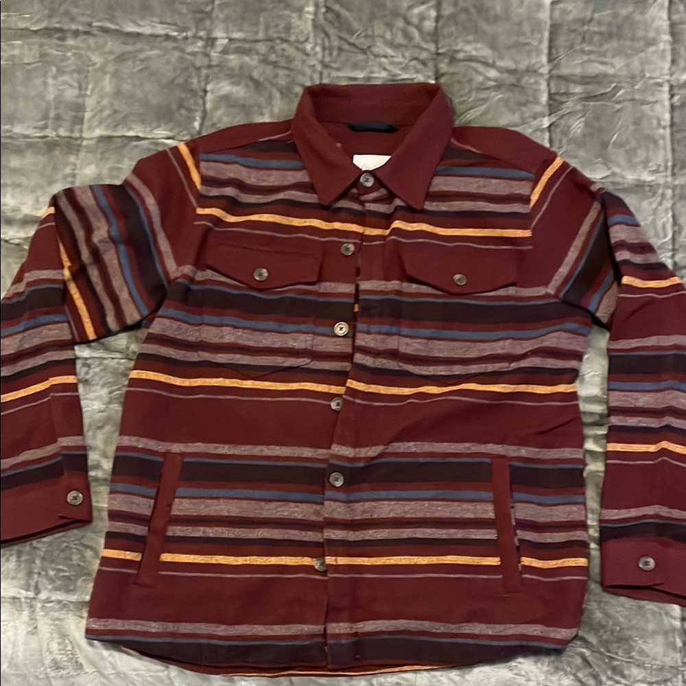 Striped Multicolor Shirt Jacket